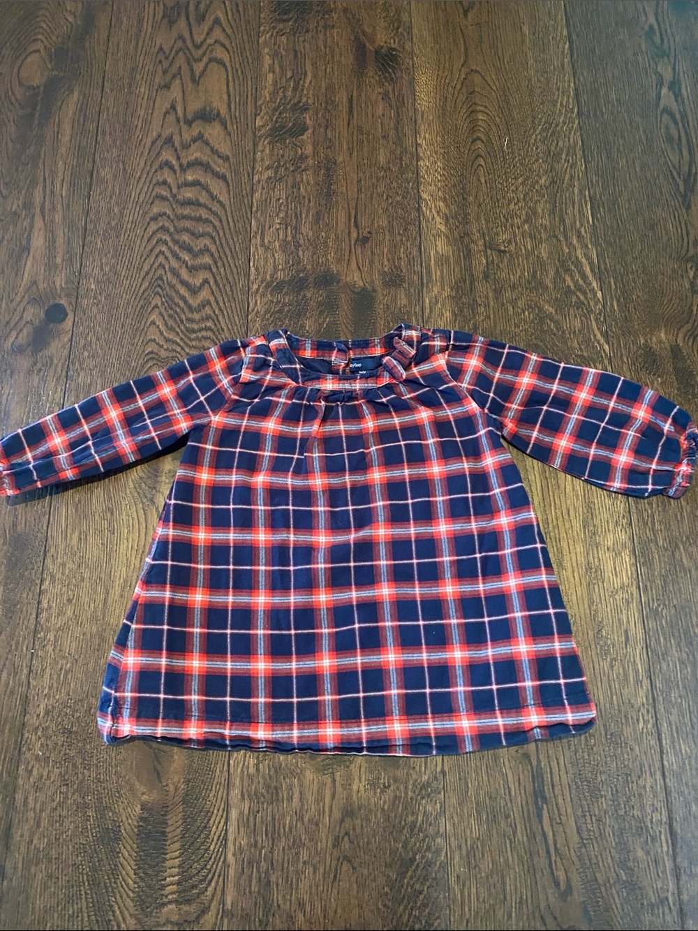 Navy & Red Plaid Dress - Sz 18-24